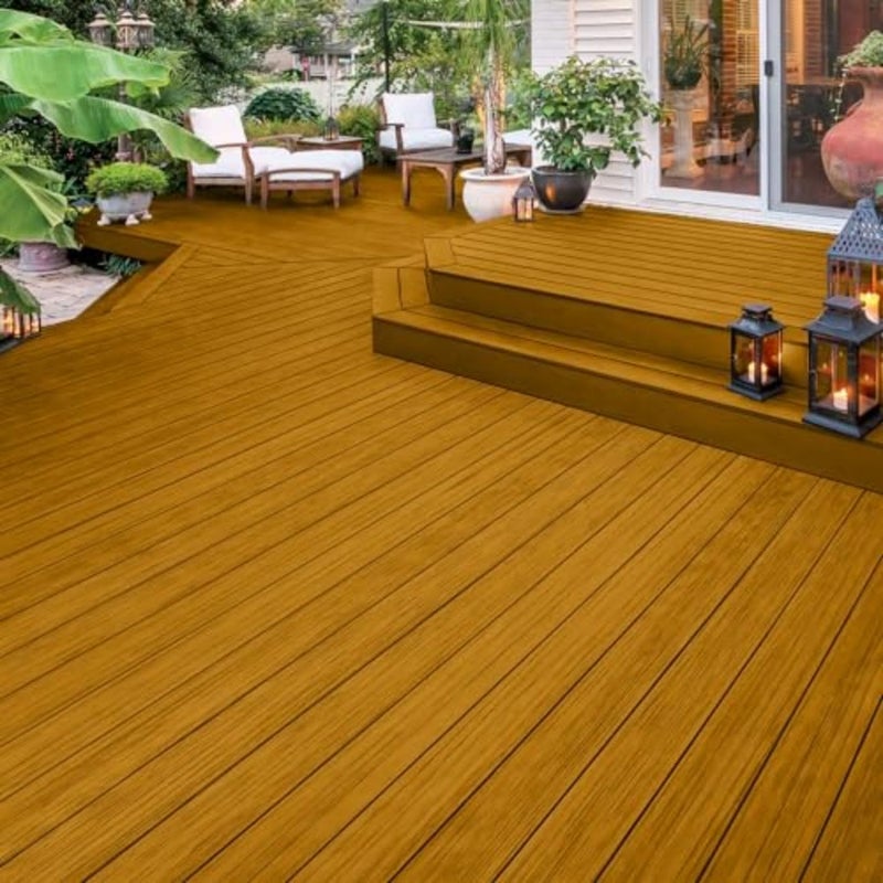 Flood 1 gal. Honey Gold Transparent CWF-UV Exterior Wood Stain - Image 2